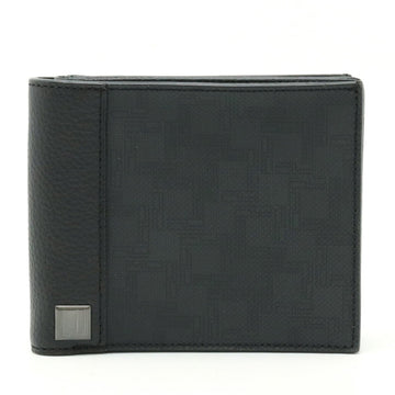 DUNHILL D-EIGHT D-8 d Bifold Billfold Wallet PVC Leather Black