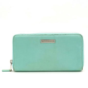 TIFFANY&Co.  Round Long Wallet Leather Blue