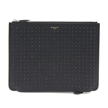 Givenchy clutch bag black leather second men's women's studs GIVENCHY