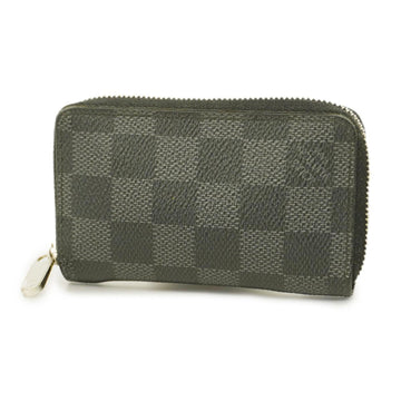 LOUIS VUITTON Wallet/Coin Case Damier Graphite Zippy Coin Purse N63076 Black Men's