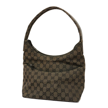 GUCCIAuth  GG Canvas Shoulder Bag 169998 Women's Handbag Black