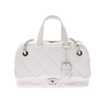 Chanel matelasse white ladies calf handbag