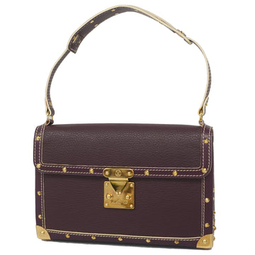 LOUIS VUITTONAuth  Suhali Emblem M92849 Women's Handbag Prune