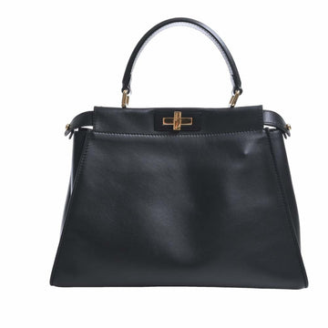 FENDI Leather Peekaboo Handbag 8BN290 Black Ladies