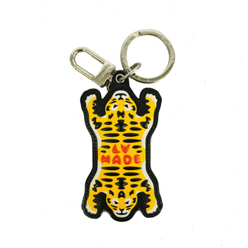 LOUIS VUITTONAuth  Monogram NIGO Collaboration Portoclet Tiger MP3221 Keyring