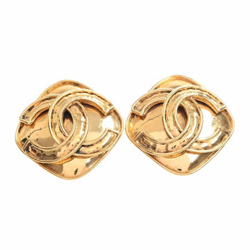 CHANEL Cocomark Diamond Earrings Gold Women's