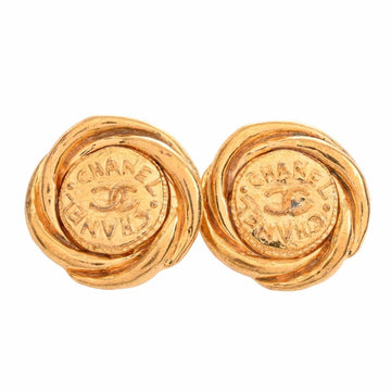 CHANEL Cocomark earrings gold ladies