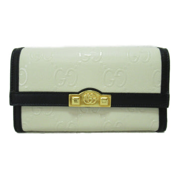 GUCCI ZIPpurse White leather 676151