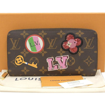 LOUIS VUITTON Monogram Zippy Wallet Patches Round Zipper Long M63392