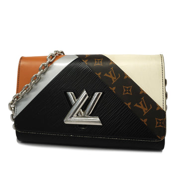 LOUIS VUITTONAuth  Epi Monogram Portefeuille Twist M67798 Chain/Shoulder Wallet