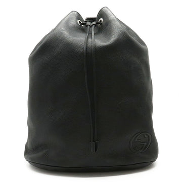 Gucci Soho Backpack Rucksack Leather Black 368587