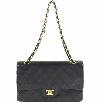 Chanel Chain Shoulder Matelasse Coco Mark Lambskin Black Women's Bag