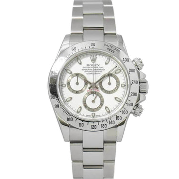 ROLEX Daytona 116520 Y number chronograph men's watch white dial ivory automatic