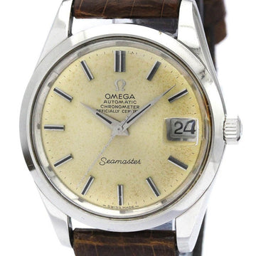 OMEGAVintage  Seamaster Cal 564 Steel Leather Mens Watch 166.010 BF557406