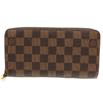 LOUIS VUITTON Zippy Women's/Men's Long Wallet N60015 Damier Ebene [Brown]