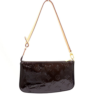 Louis Vuitton Verni Pochette Accessoir Ladies Amarant Handbag Shoulder Bag Pouch M91576