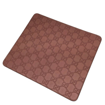 GUCCI Mouse Pad Pink Leather GG Logo sima Outlet Unisex Men's Women's