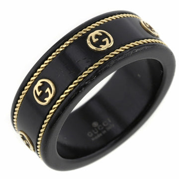 Gucci Ring Interlocking G Icon 606826 I0H11 8029 K18 Yellow Gold Synthetic Corundum No. 11 Ladies GUCCI