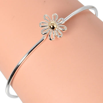 TIFFANY Daisy Flower Bracelet Bangle Silver 925 &Co.