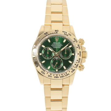 ROLEX Daytona 116508 random number roulette chronograph men's watch green dial K18YG yellow gold automatic winding