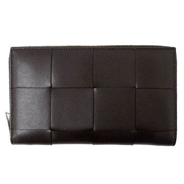 Bottega Veneta Intrecciato Wallet Men's Women's Wallet Men,Women Leather Wallet Brown,Dark Brown