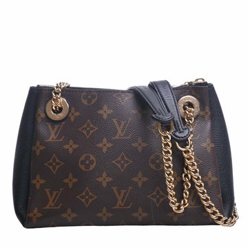 LOUIS VUITTON Monogram Surenne BB Chain Shoulder Bag M43775 Brown/Black Women's