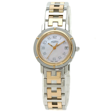 HERMES CL4.221 Clipper Nacle Watch Stainless Steel PGP Ladies