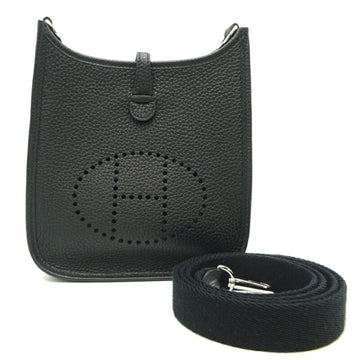 HERMES Evelyn TPM Amazon Z Engraved Women's Shoulder Bag Taurillon Noir [Black] x Palladium [Silver] Hardware