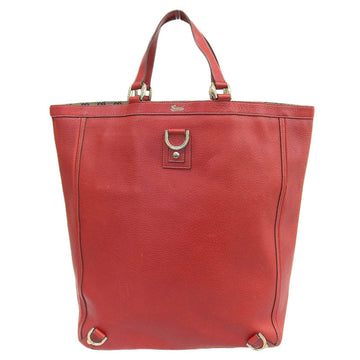 Gucci Bag Ladies Tote Handbag Abbey Leather Red 130733 Large