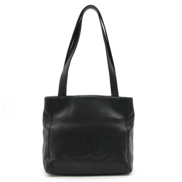 CHANEL Cocomark Tote Bag Shoulder Leather Black