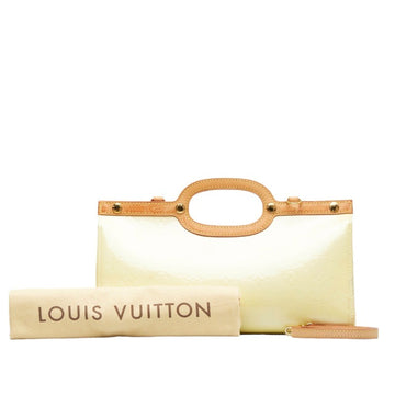 LOUIS VUITTON Vernis Roxbury Drive Handbag Shoulder Bag M91374 Perle White Patent Leather Women's