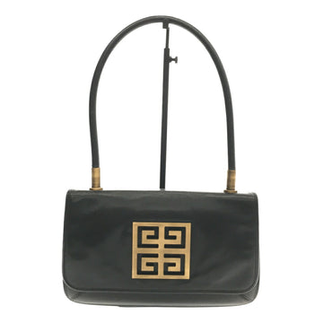 GIVENCHY Logo Shoulder Bag Leather Gold Hardware Women's