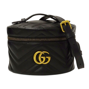 Gucci Bag Ladies Rucksack Daypack GG Marmont Leather 598594 Black Vanity Type
