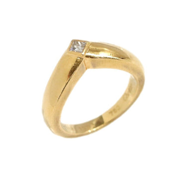 Cartier Triandre Diamond Ring # 50 9.5 750 K18YG Yellow Gold Women's Jewelry