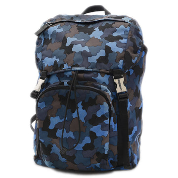 Prada backpack rucksack camouflage nylon blue V135