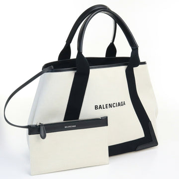 BALENCIAGA navy cabas medium 281292 AQ38N 1081 tote bag canvas ladies