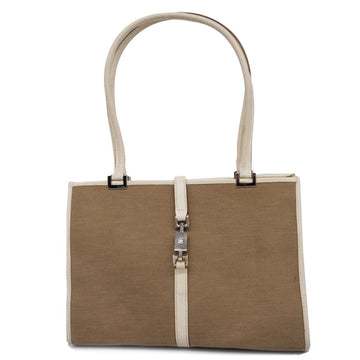 GUCCI shoulder bag Jackie 002 1073 canvas beige silver hardware ladies