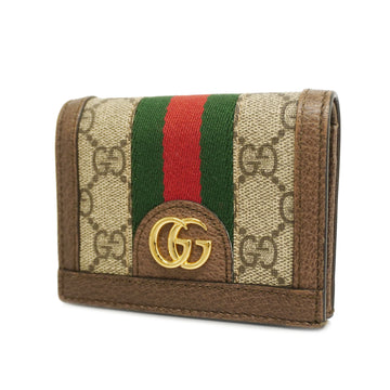 GUCCIAuth  Ophidia Bifold Wallet Gold Hardware 593662 Women's Wallet [bi-fold]