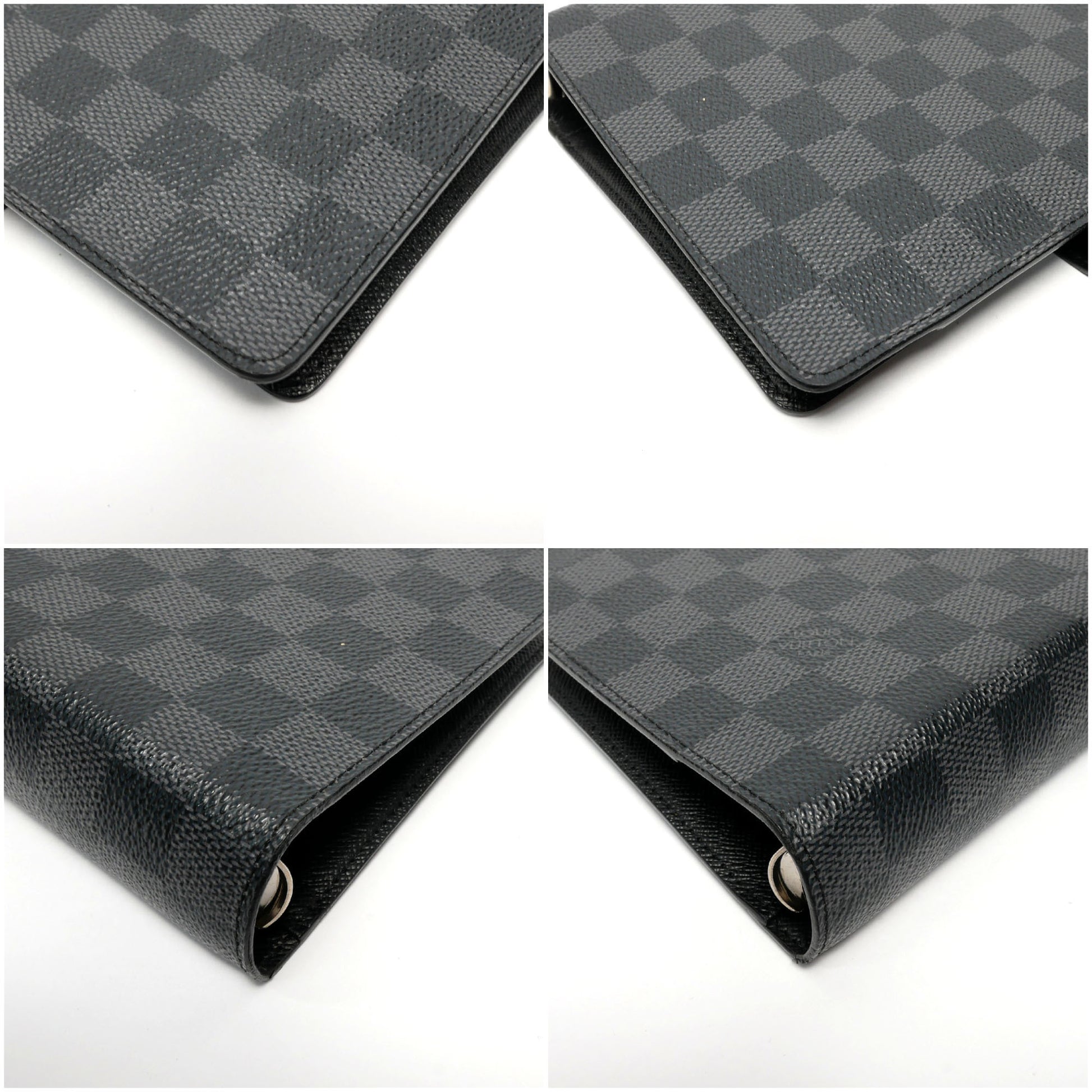 Louis Vuitton Agenda Cover Pocket Damier Graphite Black