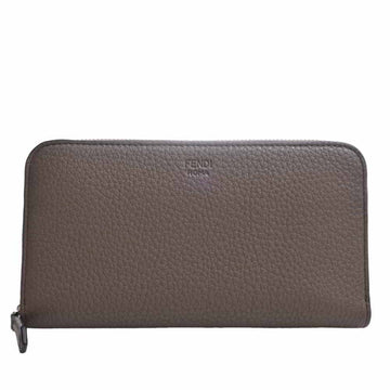 FENDI leather round long wallet 8M0299 graige