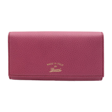 GUCCI Swing Continental Wallet Bifold 354498 Leather Purple Smoke Blue Gold Hardware Long