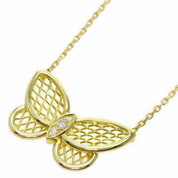 Van Cleef & Arpels Papillon Diamond Necklace 18k Yellow Gold Ladies