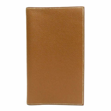 HERMES notebook cover leather brown unisex