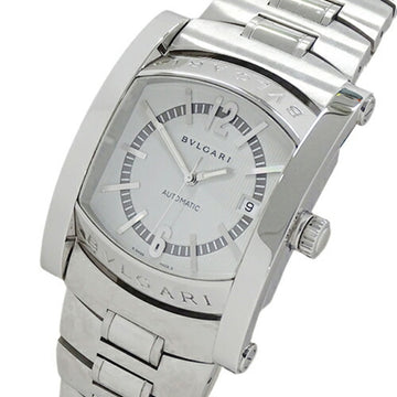 BVLGARI watch men's brand Ashoma Date automatic winding AT stainless steel SS AA48S silver white polished