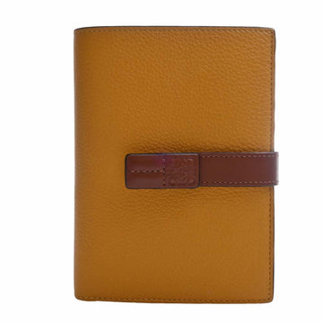 LOEWE Leather Vertical Medium Wallet Bifold 124.12.S87 Yellow Ladies