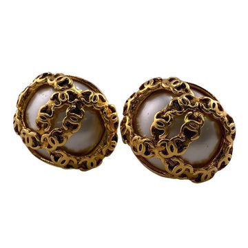 CHANEL Cocomark earrings gold ladies