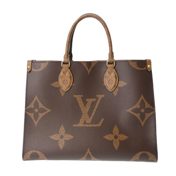 LOUIS VUITTON Monogram Giant On the Go MM Tote Brown M45321 Women's Reverse Canvas Handbag