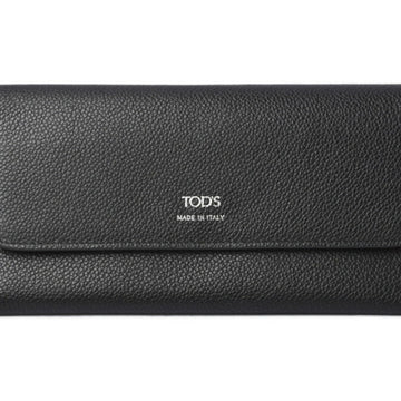 TOD'S Wallet Tri-Fold  Long Leather Black / Pink