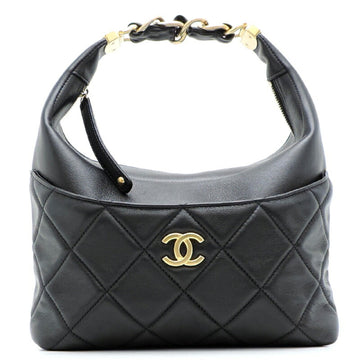 Chanel Matelasse Chain Ladies Handbag Lambskin Black