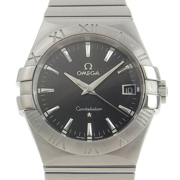 OMEGA Constellation 123.10.35.60.01.001 Stainless Steel Quartz Analog Display Men's Black Dial Watch